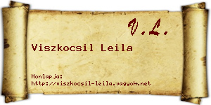 Viszkocsil Leila névjegykártya
